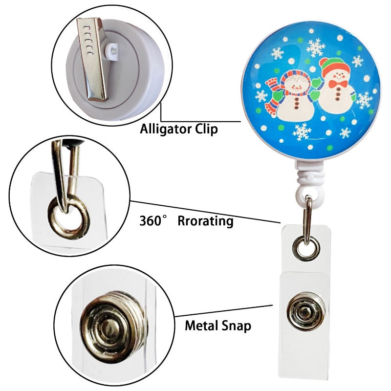 Wholesale Crystal Glass Christmas Telescopic Keychain